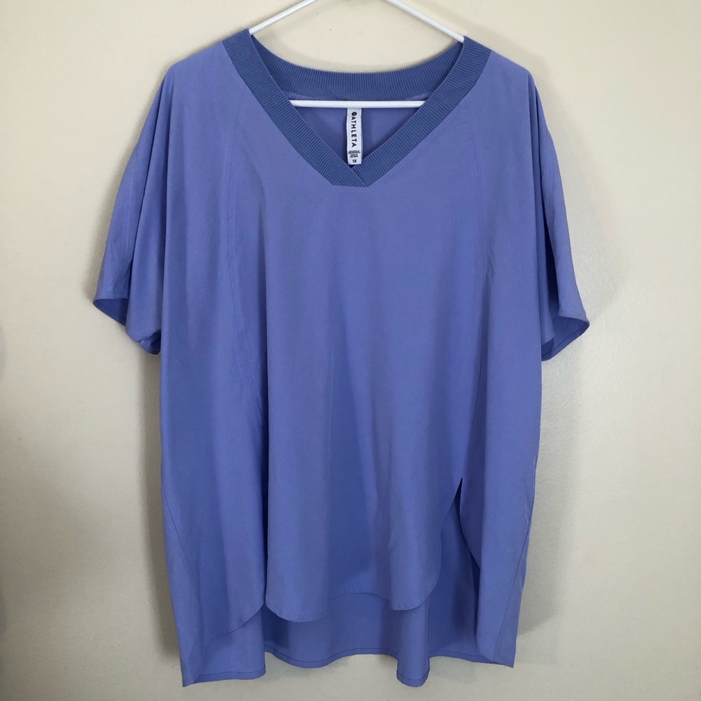 Athleta Zephyr Tee in Victorian Periwinkle, Size 1X